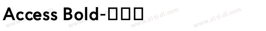 Access Bold字体转换